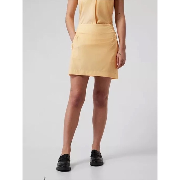 ATHLETA lunaria yellow Brooklyn skirt size 4 - Picture 1 of 8
